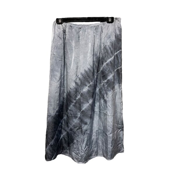 J. Jill Slate Blue gray Tie Dye Print Elastic Waist Skirt - Picture 2 of 4
